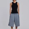 Gewassen grijze Sporty Stripe Monster Joggershort