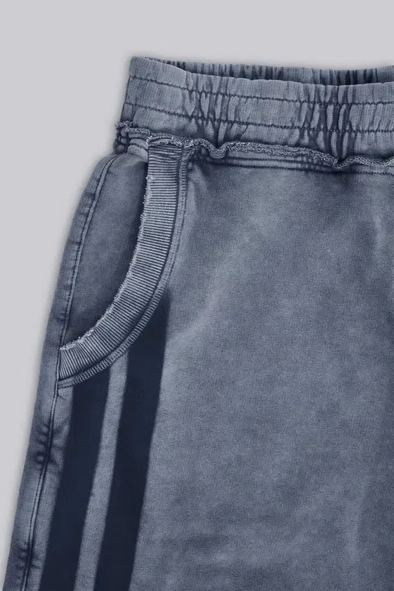 Gewassen grijze Sporty Stripe Monster Joggershort