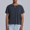 Gewassen zwart cropped Moth T-shirt