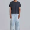 Gewassen zwart cropped Moth T-shirt