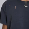 Gewassen zwart cropped Moth T-shirt