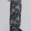 Gewassen zwarte cargo-broek met Trooper-camouflagepatroon