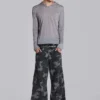 Gewassen zwarte cargo-broek met Trooper-camouflagepatroon