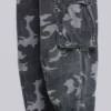 Gewassen zwarte cargo-broek met Trooper-camouflagepatroon
