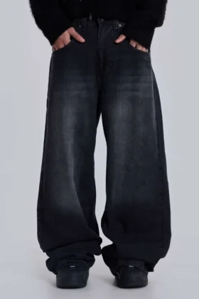 Gewassen zwarte Colossus Jeans