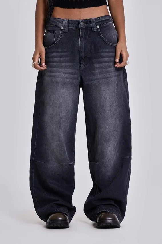 Gewassen zwarte Colossus Jeans