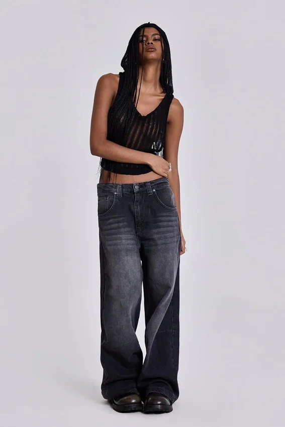 Gewassen zwarte Colossus Jeans