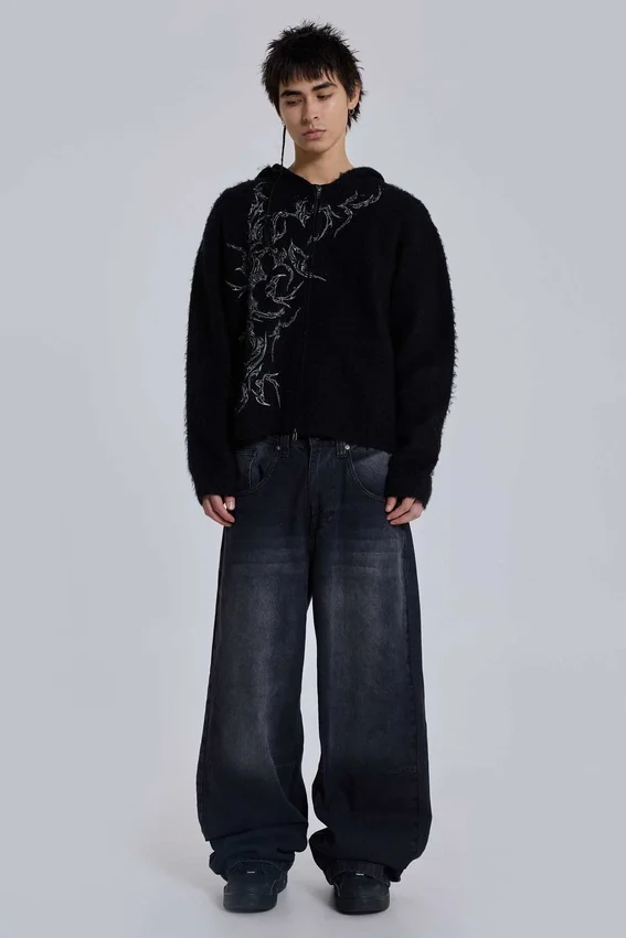 Gewassen zwarte Colossus Jeans