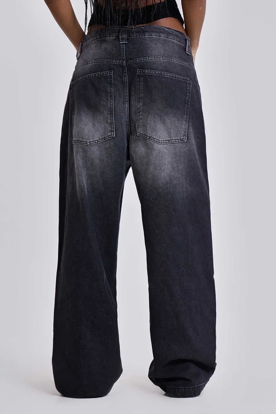 Gewassen zwarte Colossus Jeans