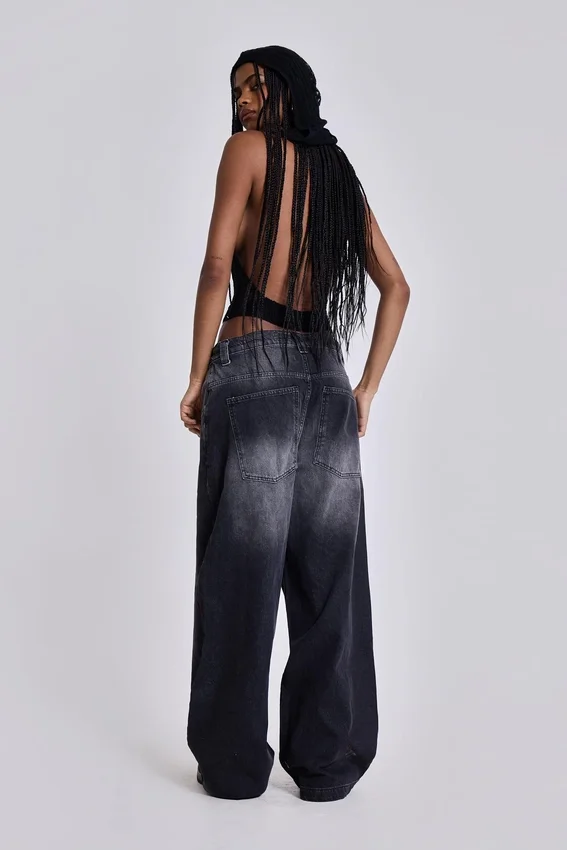 Gewassen zwarte Colossus Jeans