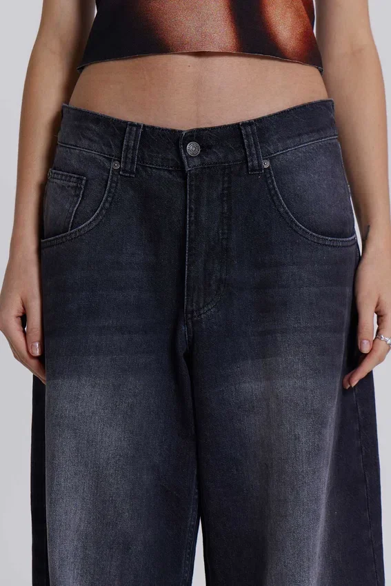 Gewassen zwarte Colossus Jeans