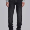 Gewassen zwarte 'Drain'-Jeans