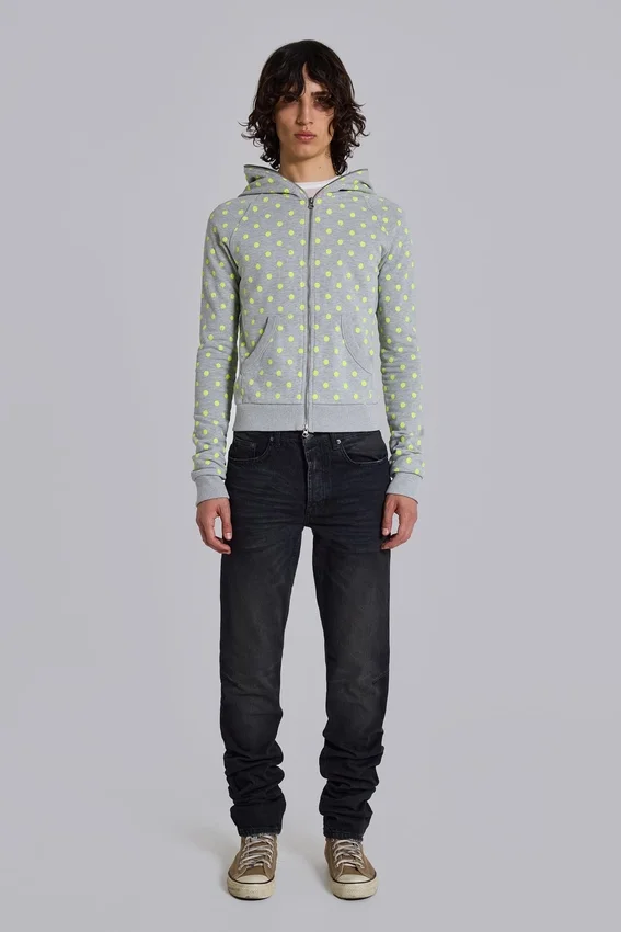 Gewassen zwarte 'Drain'-Jeans