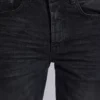 Gewassen zwarte 'Drain'-Jeans