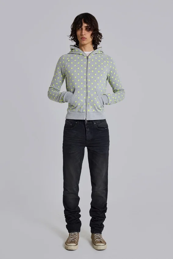 Gewassen zwarte 'Drain'-Jeans
