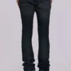 Gewassen zwarte 'Drain'-Jeans