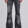 Gewassen zwarte Drift-Jeans met bootcut