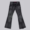 Gewassen zwarte Drift-Jeans met bootcut