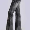 Gewassen zwarte Drift-Jeans met bootcut