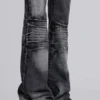 Gewassen zwarte Drift-Jeans met bootcut