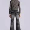 Gewassen zwarte Drift-Jeans met bootcut