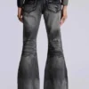 Gewassen zwarte Drift-Jeans met bootcut