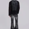 Gewassen zwarte Drift-Jeans met bootcut