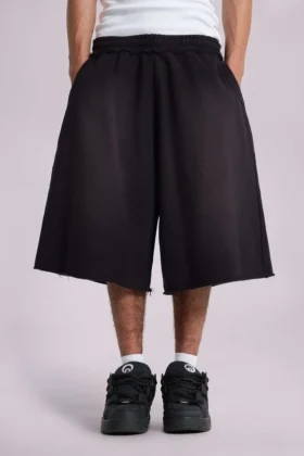 Gewassen zwarte Monster Joggers baggy shorts
