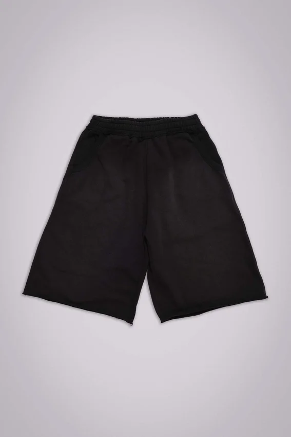 Gewassen zwarte Monster Joggers baggy shorts