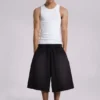 Gewassen zwarte Monster Joggers baggy shorts