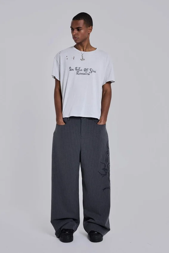 Goliath-pakbroek met tattoo-pinstripe