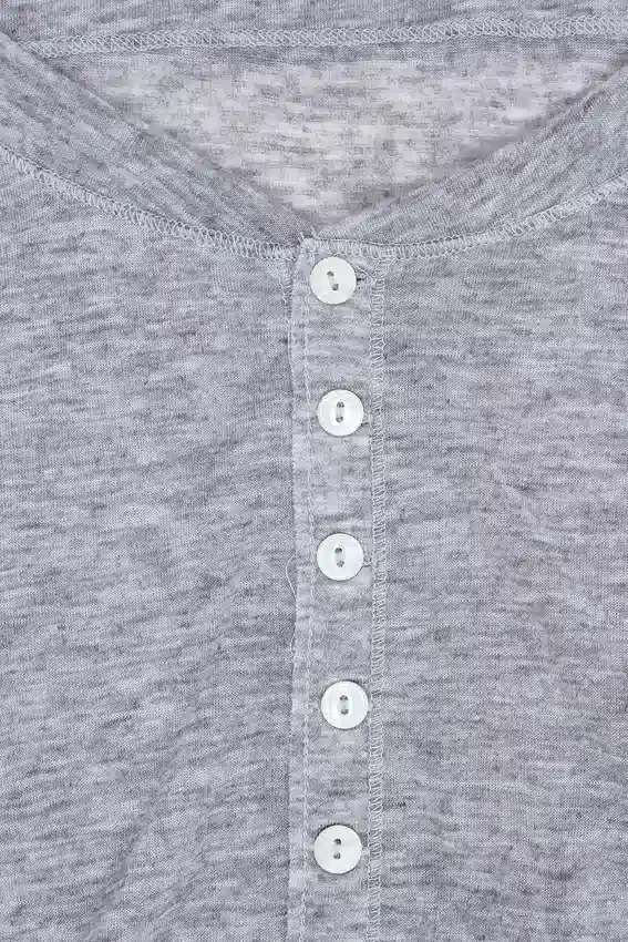 Grijs gemêleerde Haze Henley-top