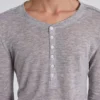 Grijs gemêleerde Haze Henley-top