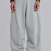 Grijs gemêleerde Monster Joggers met omgeslagen pijpen