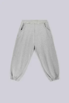 Grijs gemêleerde Monster Joggers met omgeslagen pijpen