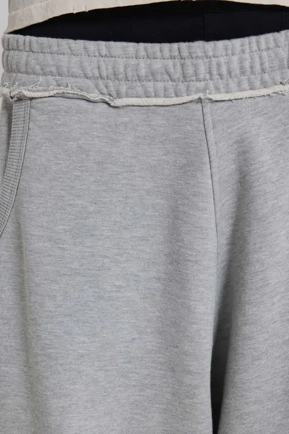 Grijs gemêleerde Monster Joggers met omgeslagen pijpen