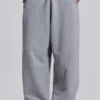 Grijs gemêleerde Monster Joggers met omgeslagen pijpen