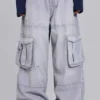 Grijze Decoy-cargobroek met gewassen look