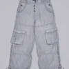 Grijze Decoy-cargobroek met gewassen look