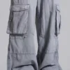 Grijze Decoy-cargobroek met gewassen look