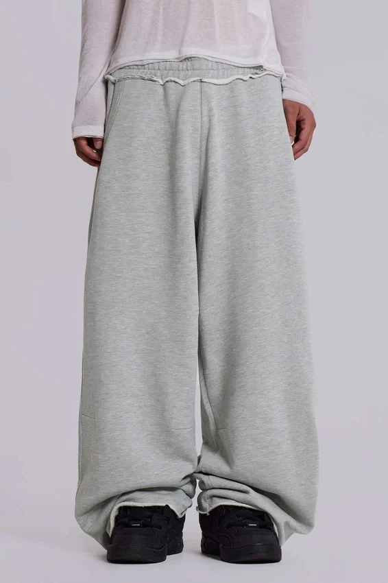 Grijze gemêleerde baggy Monster Joggers
