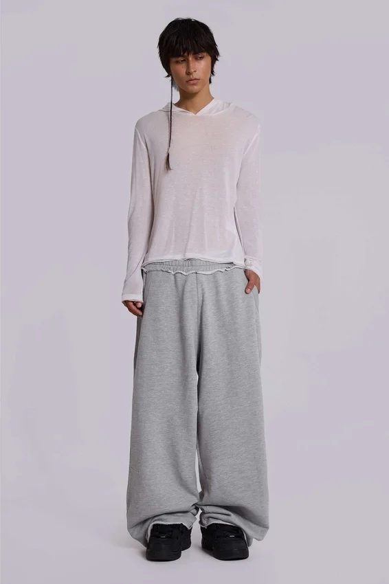 Grijze gemêleerde baggy Monster Joggers