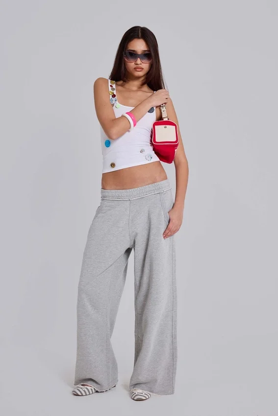 Grijze gemêleerde baggy Monster Joggers