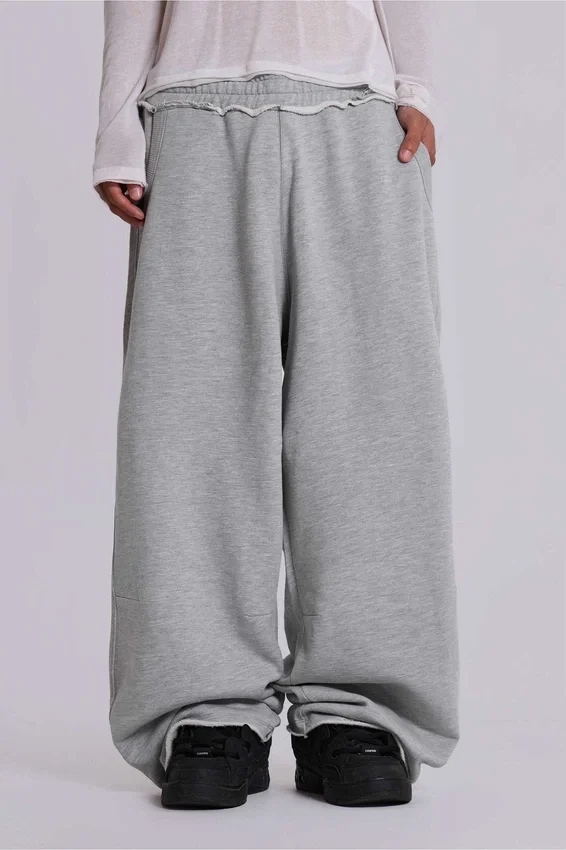 Grijze gemêleerde baggy Monster Joggers
