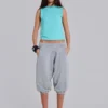 Grijze gemêleerde cropped Monster Joggers