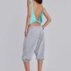 Grijze gemêleerde cropped Monster Joggers