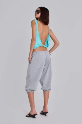 Grijze gemêleerde cropped Monster Joggers