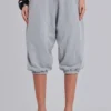 Grijze gemêleerde cropped Monster Joggers
