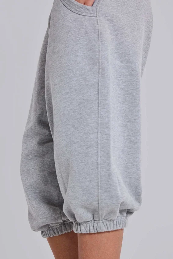 Grijze gemêleerde cropped Monster Joggers