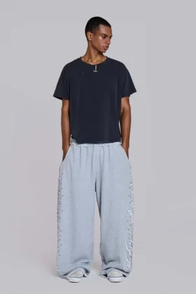 Grijze gemêleerde Hardcore Jewel Monster Joggers